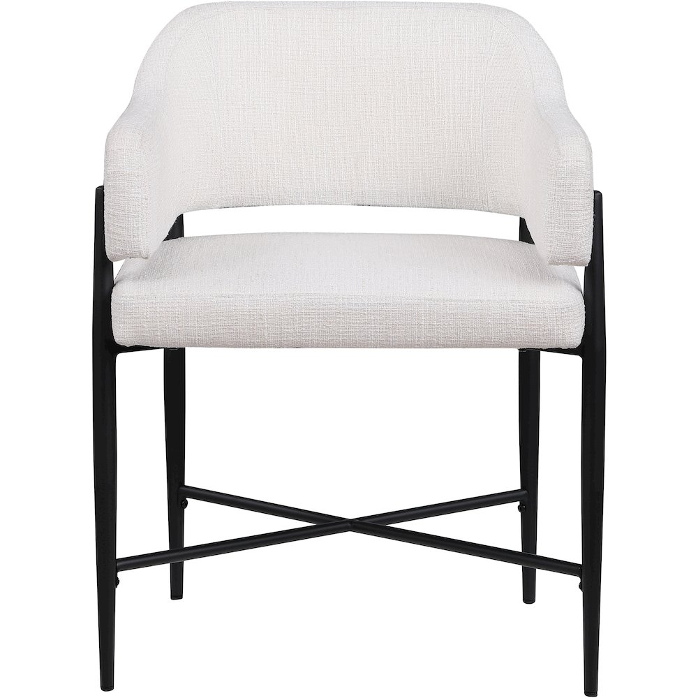 Dame Cream Fabric Upholstered Dining Chair, Set of 2. Picture 3