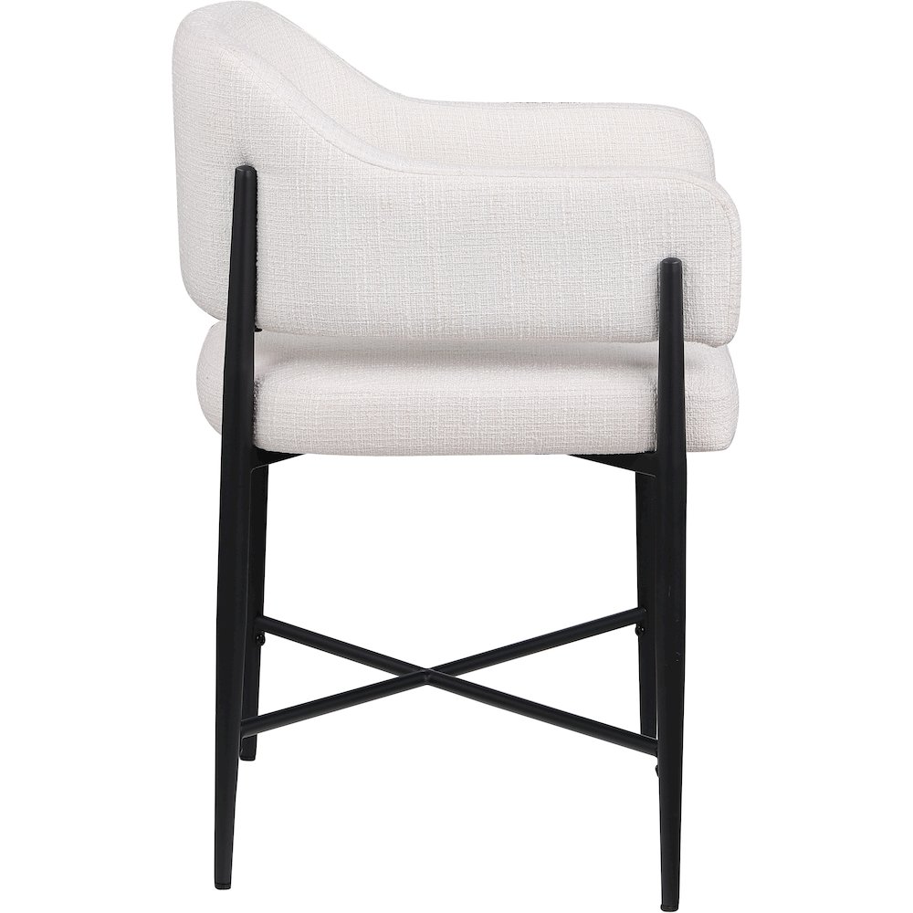Dame Cream Fabric Upholstered Dining Chair, Set of 2. Picture 4