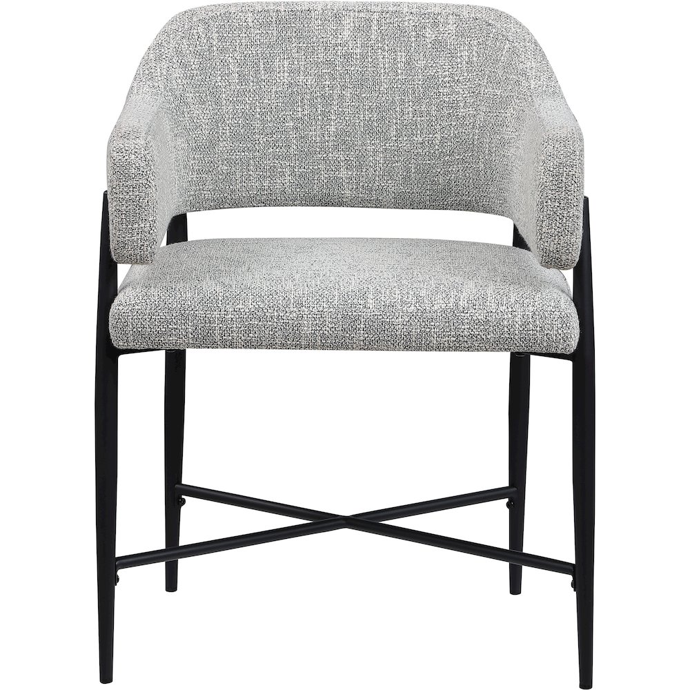 Dame Grey Fabric Upholstered Dining Chair, Set of 2. Picture 3