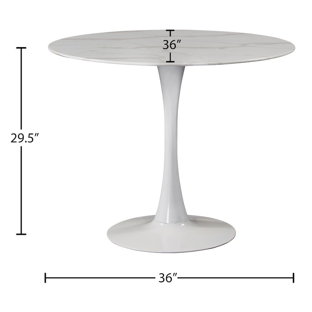 Holly White Dining Table. Picture 3