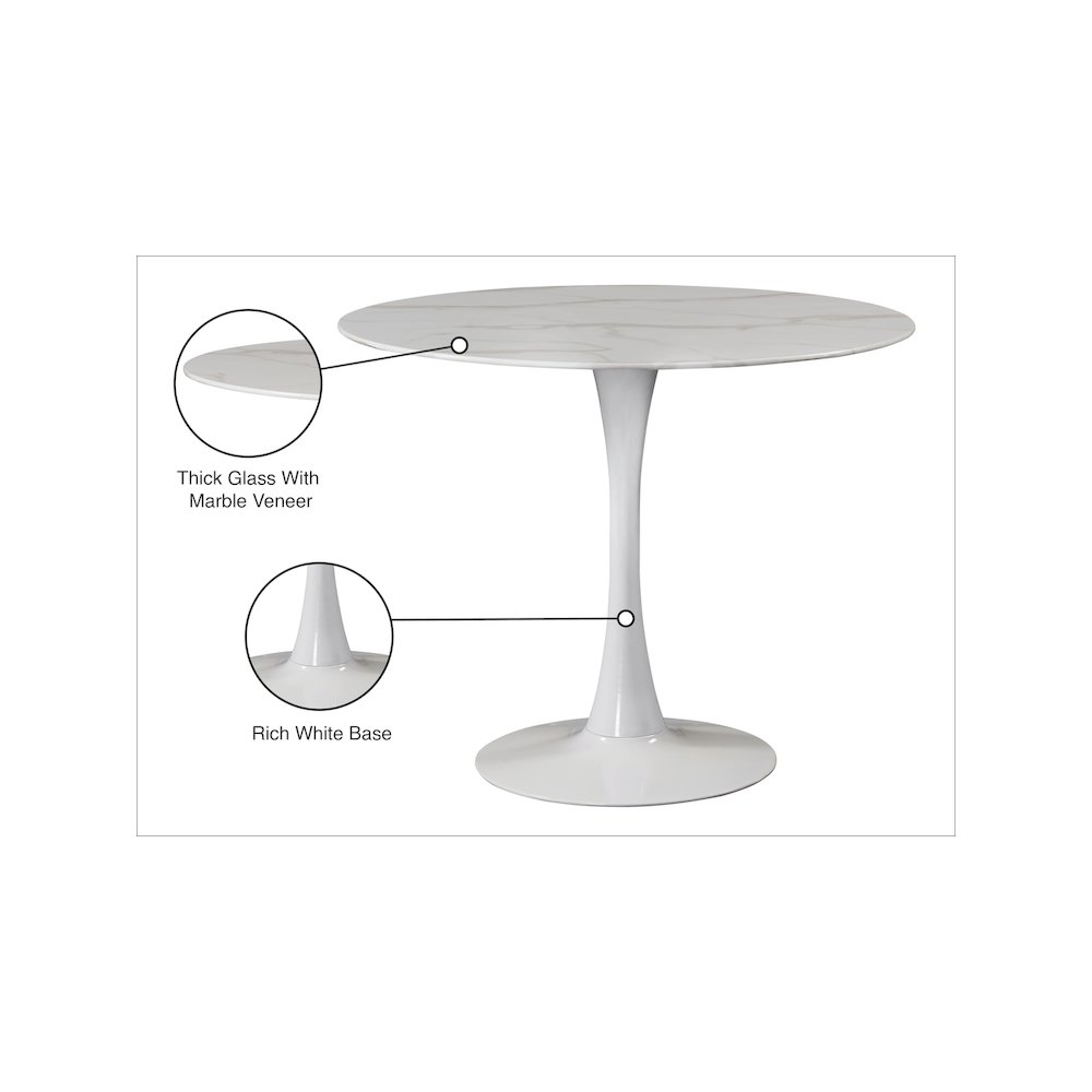 Holly White Dining Table. Picture 4