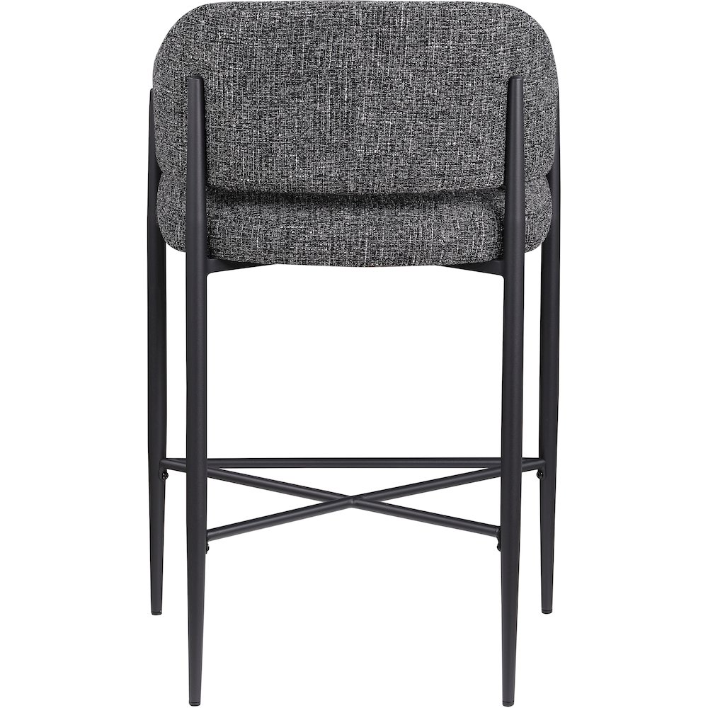 Dame Black Fabric Upholstered Counter Stool, Set of 2. Picture 5