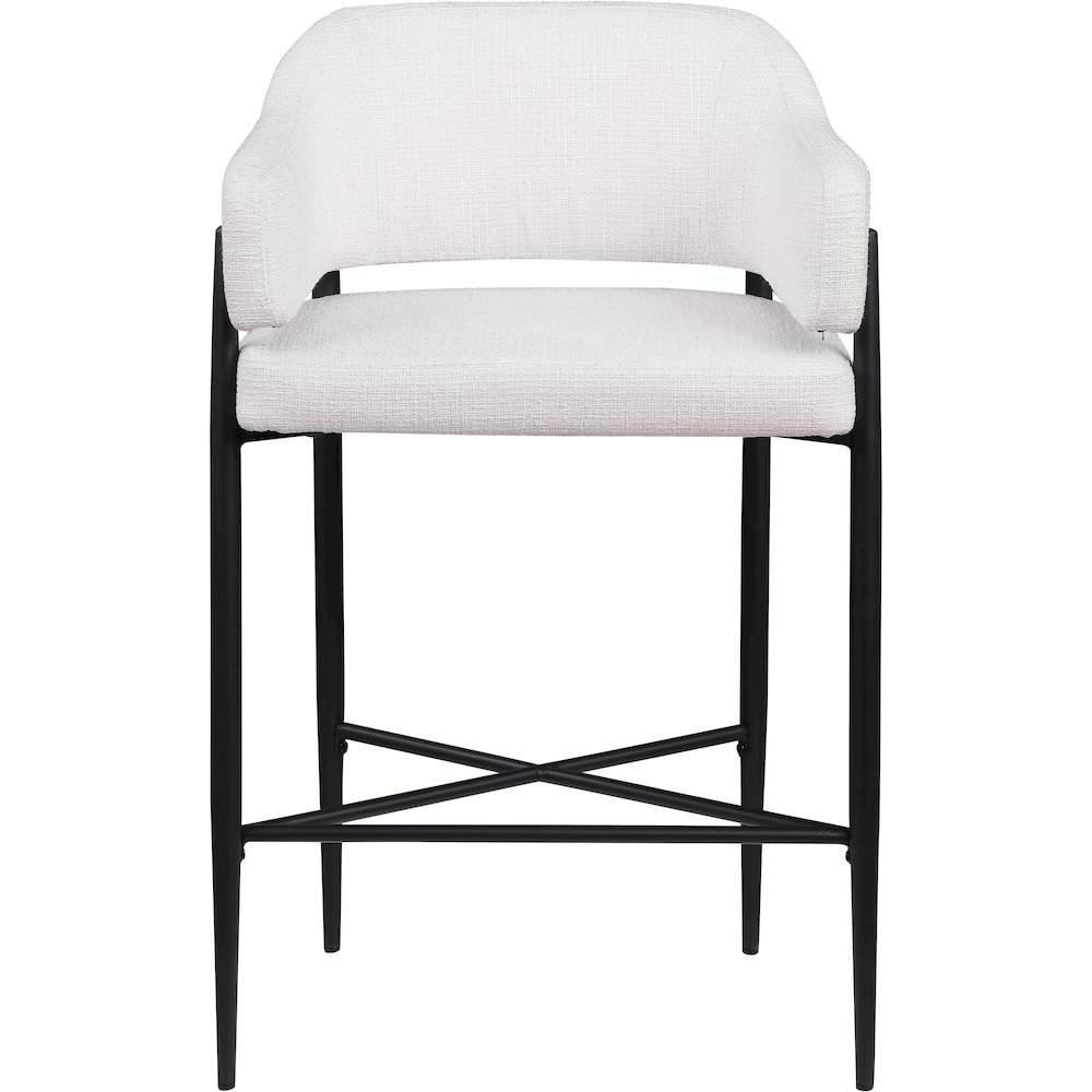 Dame Cream Fabric Upholstered Counter Stool, Set of 2. Picture 3