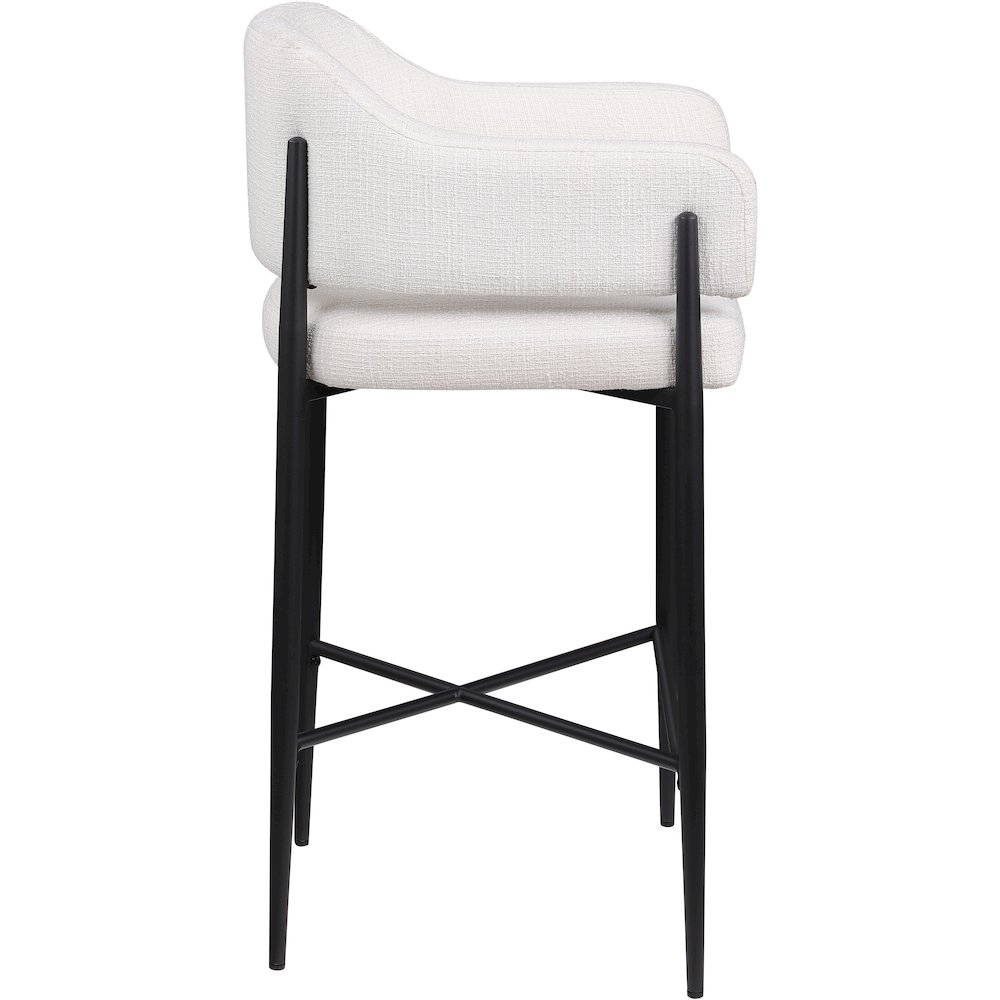Dame Cream Fabric Upholstered Counter Stool, Set of 2. Picture 4