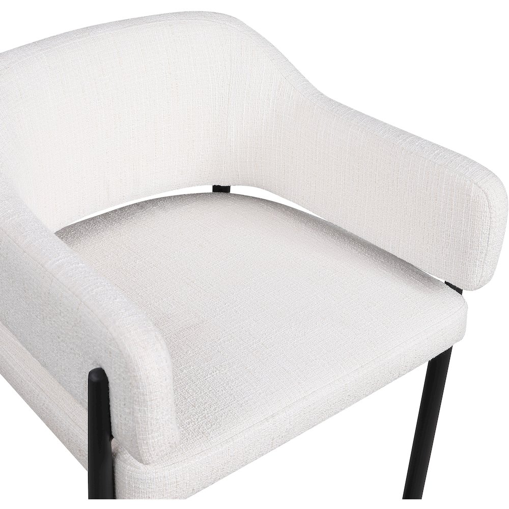Dame Cream Fabric Upholstered Counter Stool, Set of 2. Picture 9