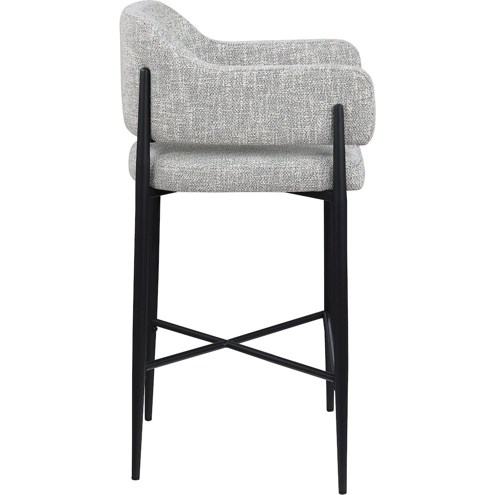 Dame Grey Fabric Upholstered Counter Stool, Set of 2. Picture 4