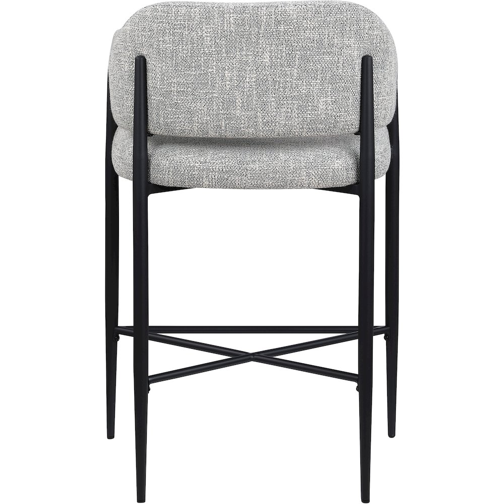 Dame Grey Fabric Upholstered Counter Stool, Set of 2. Picture 5
