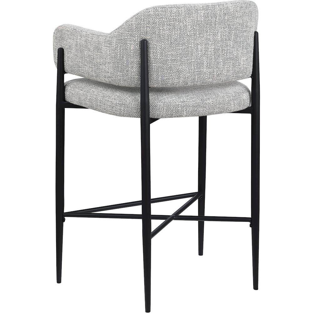 Dame Grey Fabric Upholstered Counter Stool, Set of 2. Picture 6