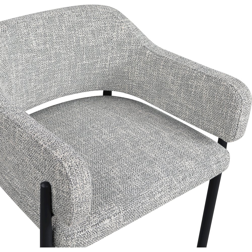Dame Grey Fabric Upholstered Counter Stool, Set of 2. Picture 9