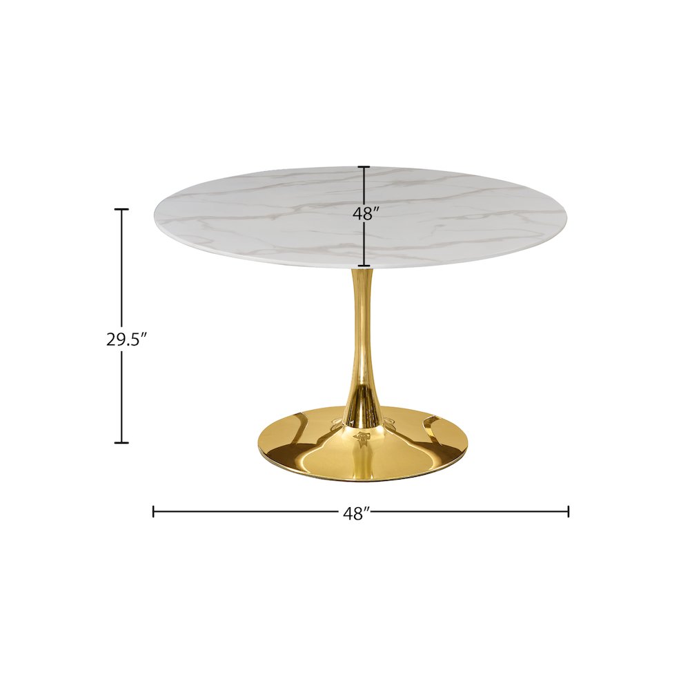 Holly Gold Dining Table. Picture 3