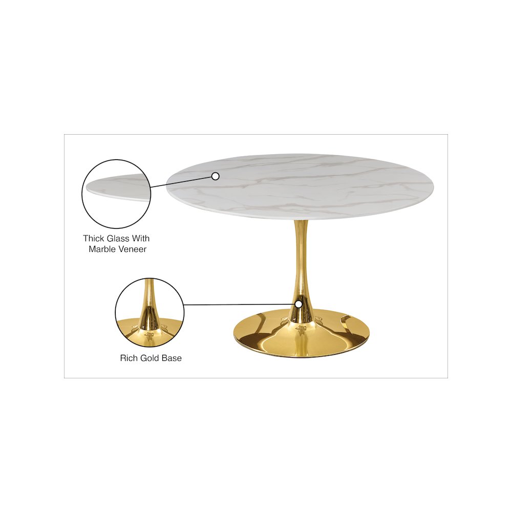Holly Gold Dining Table. Picture 4