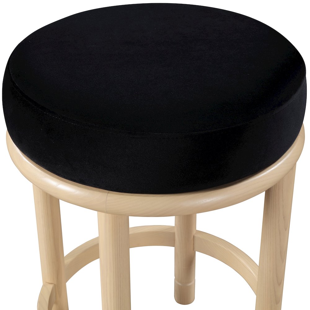 Monette Black Velvet Counter Stool. Picture 3