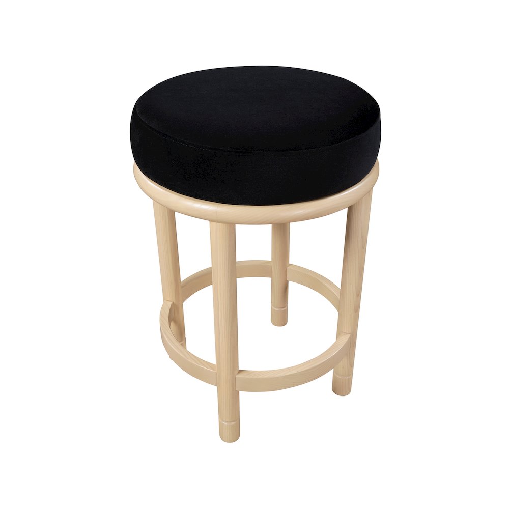 Monette Black Velvet Counter Stool. Picture 4