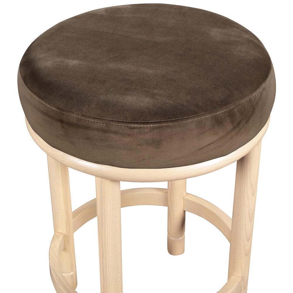 Monette Brown Velvet Counter Stool. Picture 3
