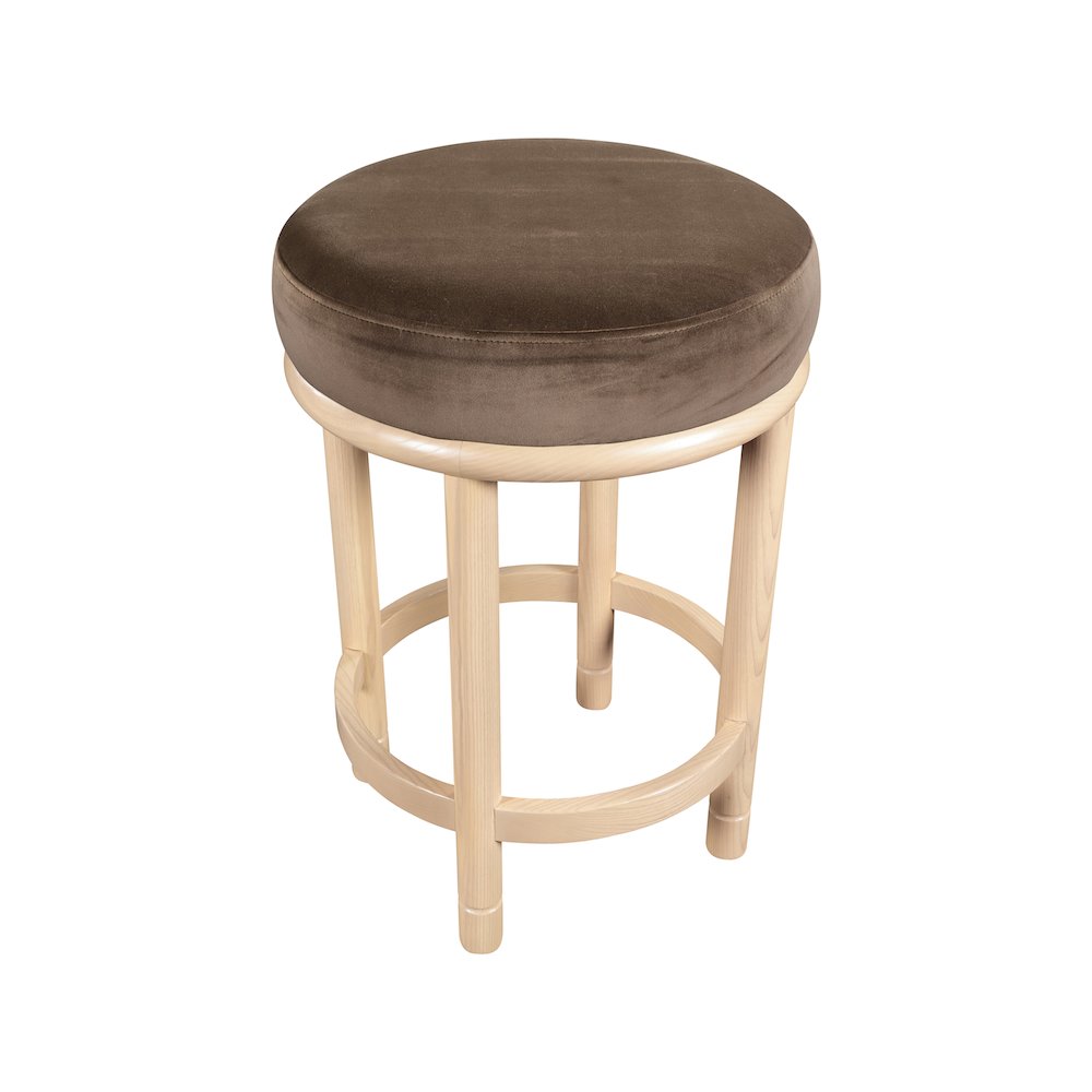 Monette Brown Velvet Counter Stool. Picture 4