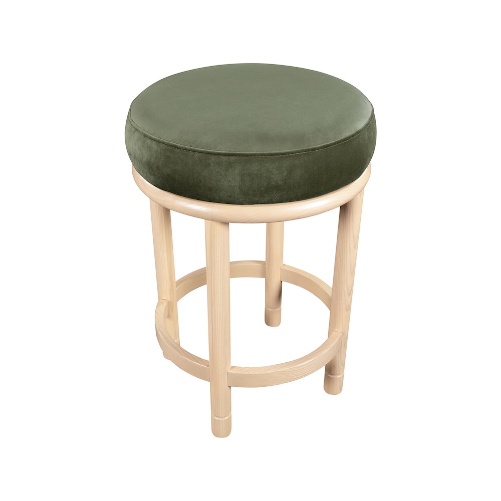 Monette Green Velvet Counter Stool. Picture 4