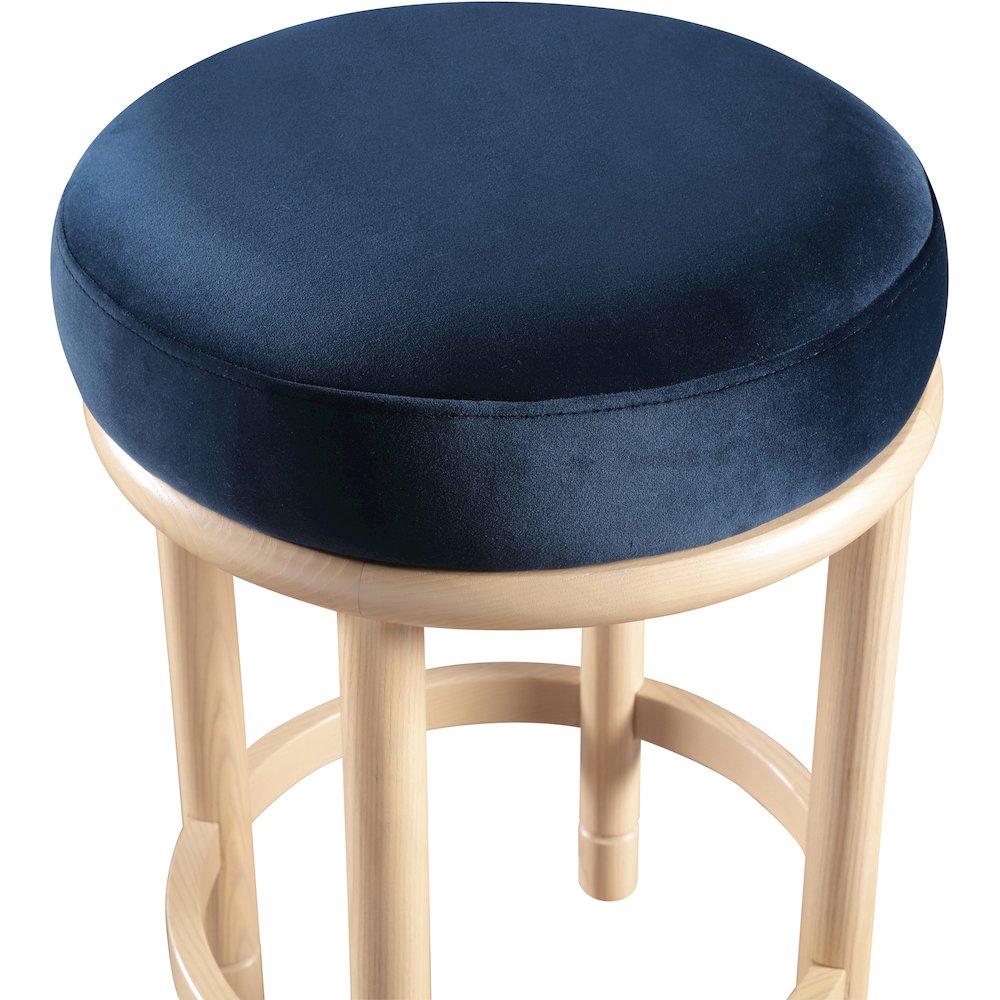 Monette Navy Velvet Counter Stool. Picture 3