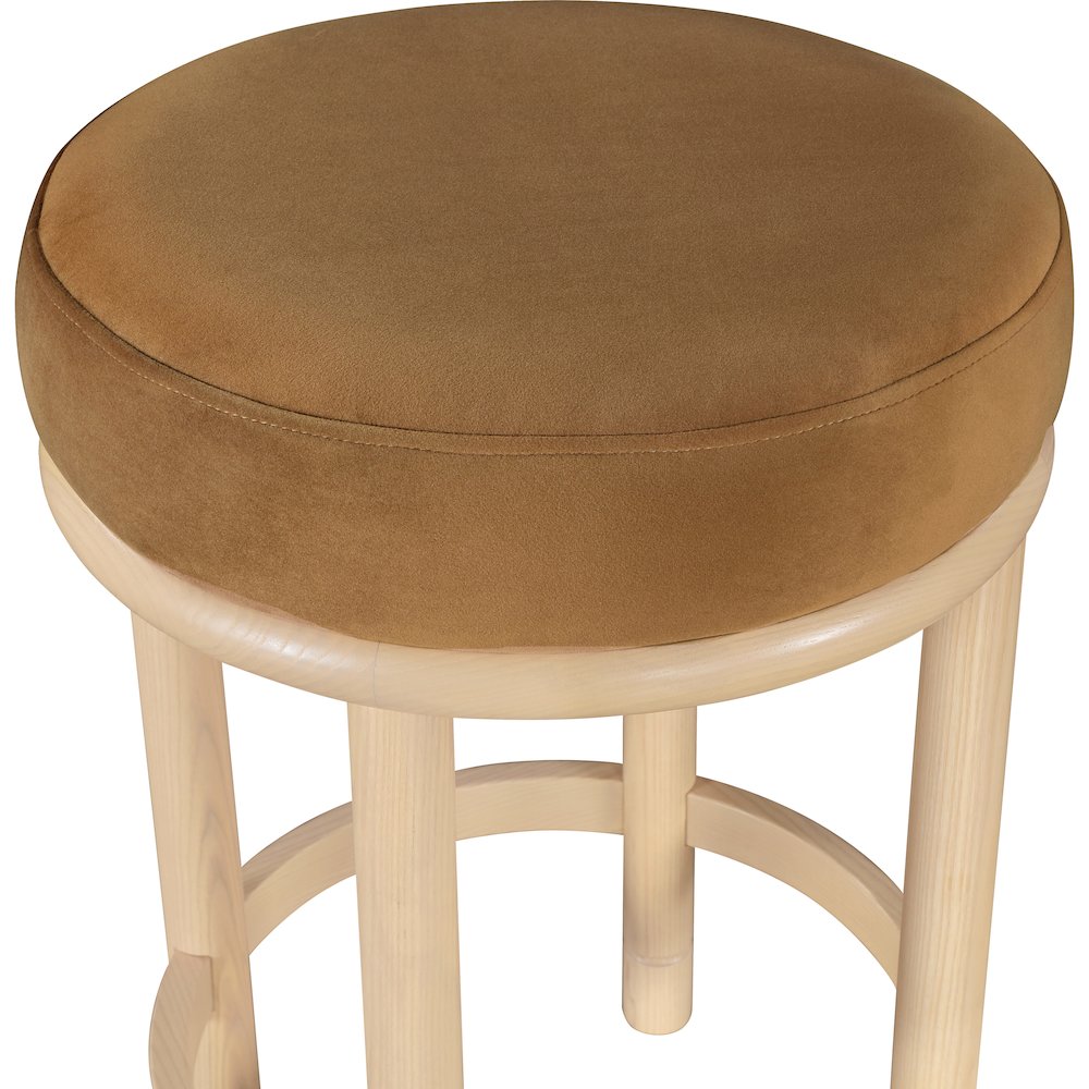 Monette Saddle Velvet Counter Stool. Picture 3