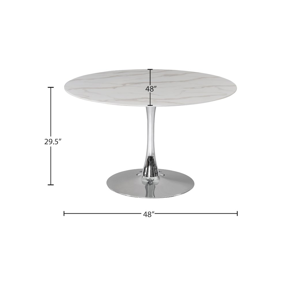Holly Chrome Dining Table. Picture 3