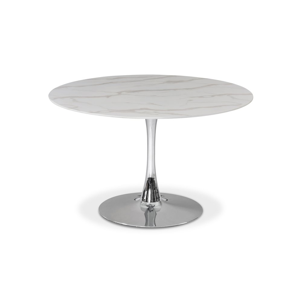 Holly Chrome Dining Table. Picture 1