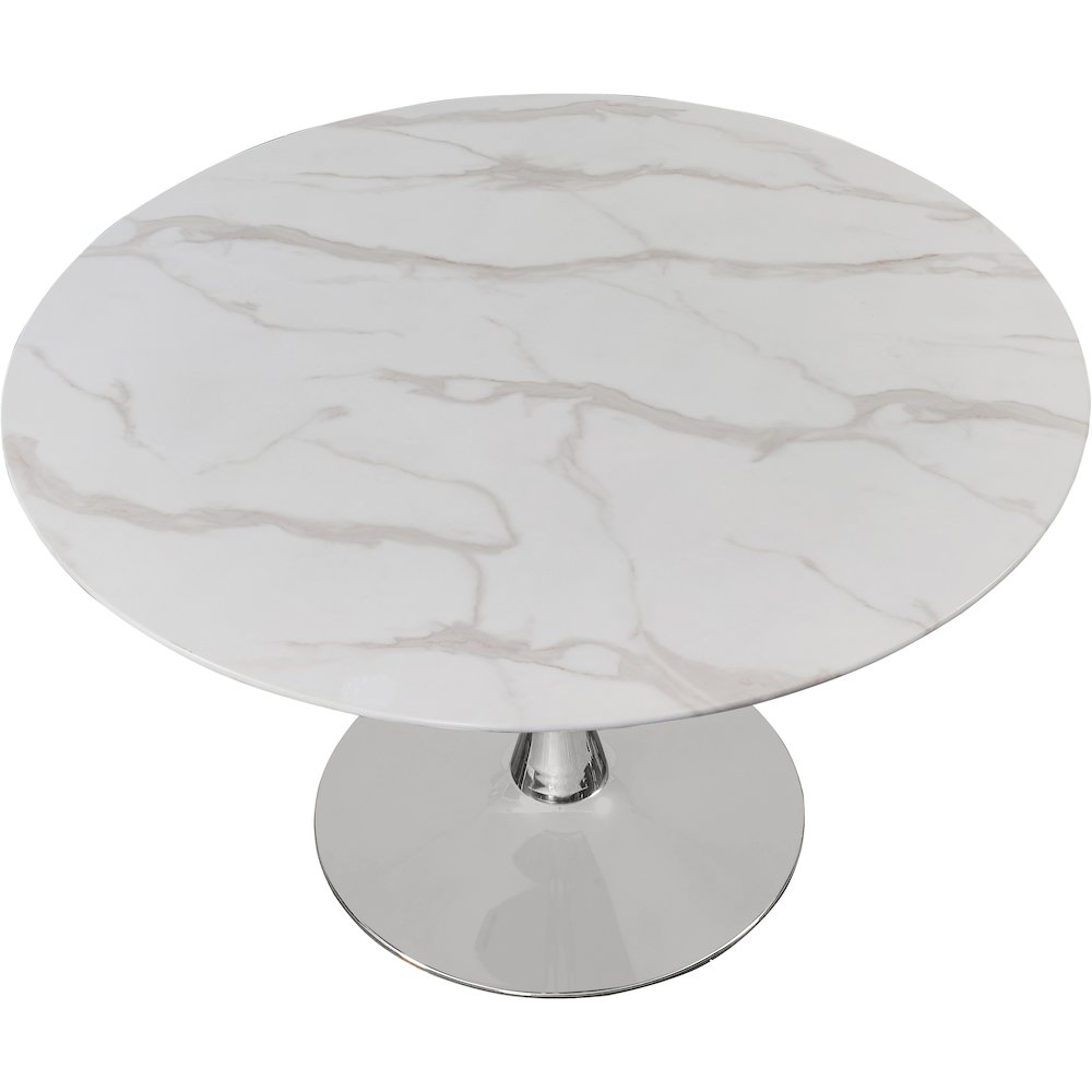Holly Chrome Dining Table. Picture 2
