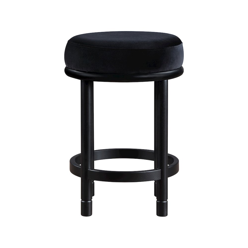 Monette Black Velvet Counter Stool. Picture 2