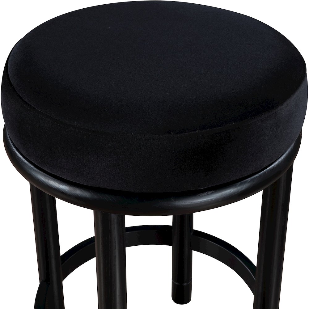 Monette Black Velvet Counter Stool. Picture 3