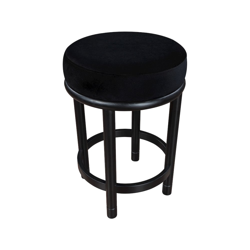Monette Black Velvet Counter Stool. Picture 4