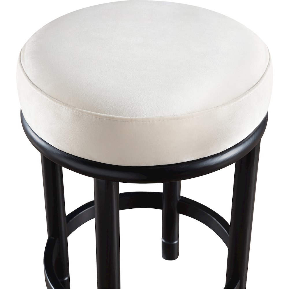 Monette Cream Velvet Counter Stool. Picture 3