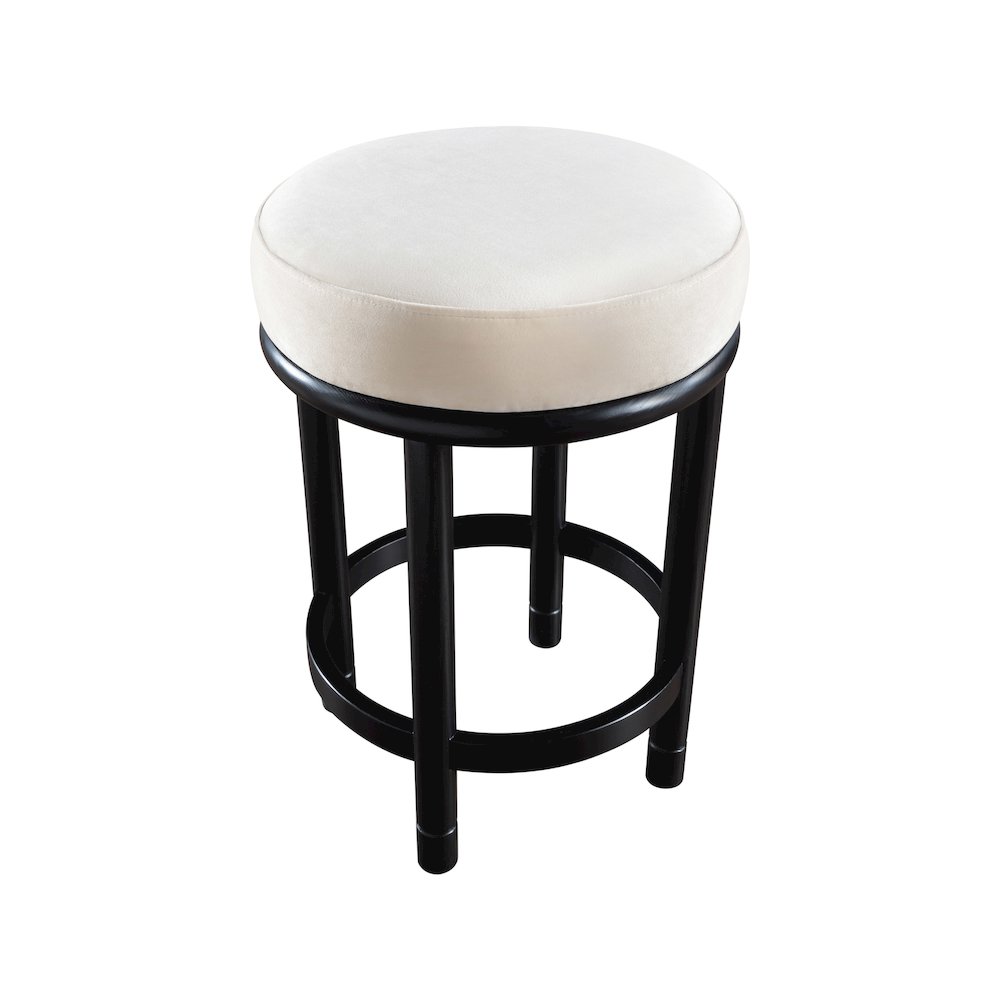 Monette Cream Velvet Counter Stool. Picture 4