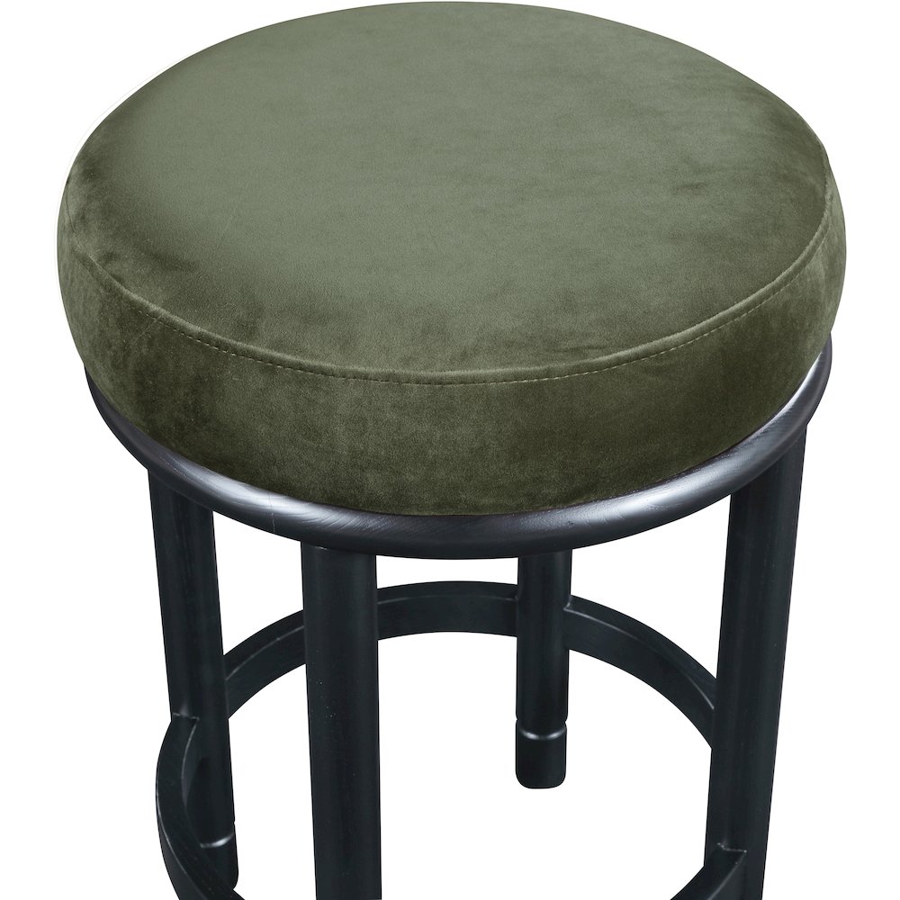 Monette Green Velvet Counter Stool. Picture 3