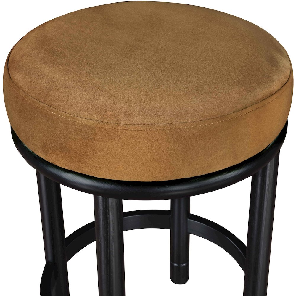Monette Saddle Velvet Counter Stool. Picture 3