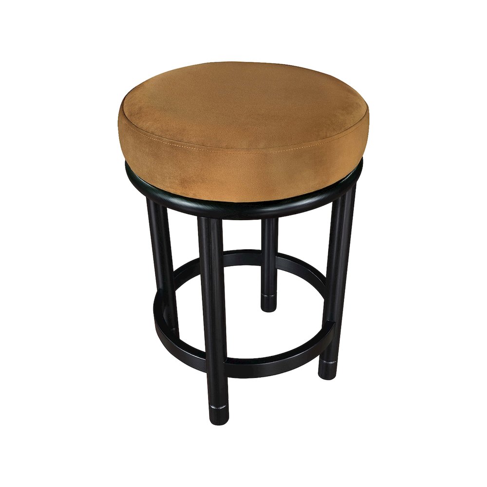 Monette Saddle Velvet Counter Stool. Picture 4