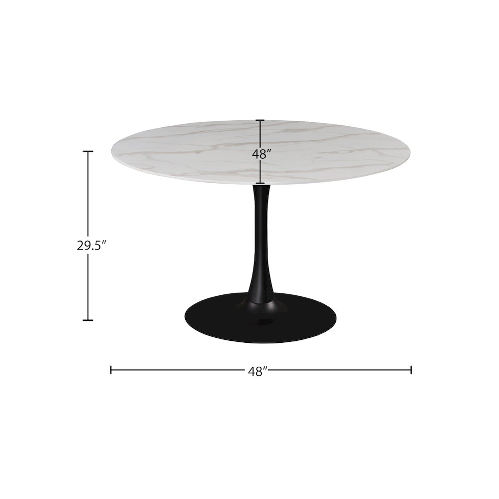 Holly Matte Black Dining Table. Picture 3