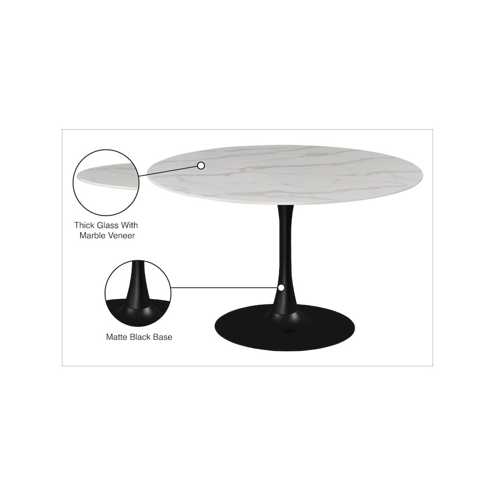 Holly Matte Black Dining Table. Picture 4