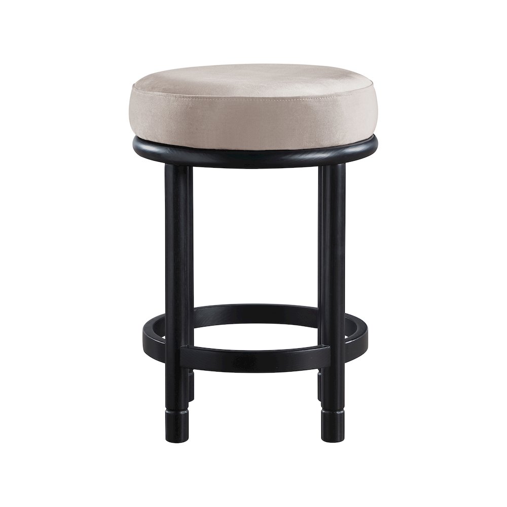 Monette Taupe Velvet Counter Stool. Picture 2