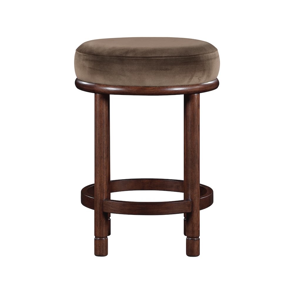 Monette Brown Velvet Counter Stool. Picture 2