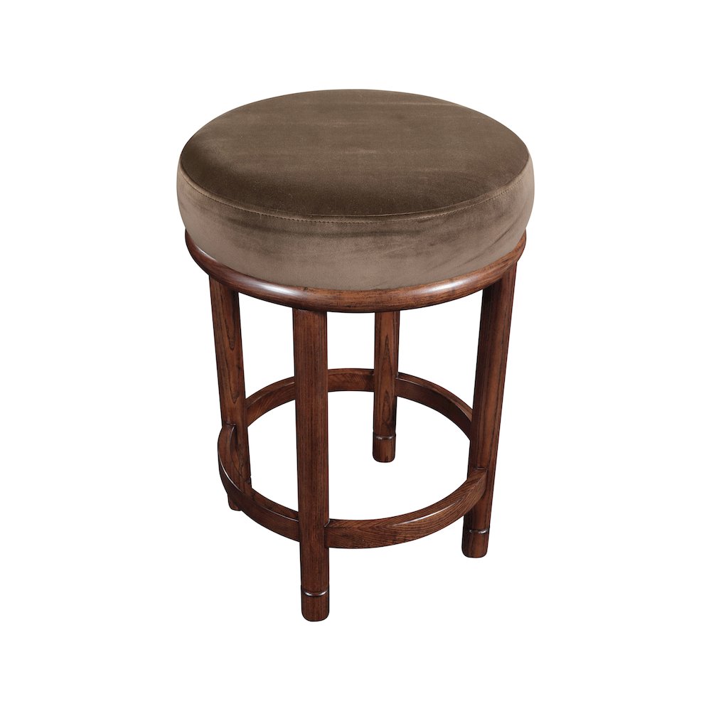Monette Brown Velvet Counter Stool. Picture 4