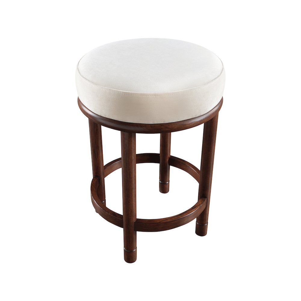 Monette Cream Velvet Counter Stool. Picture 4
