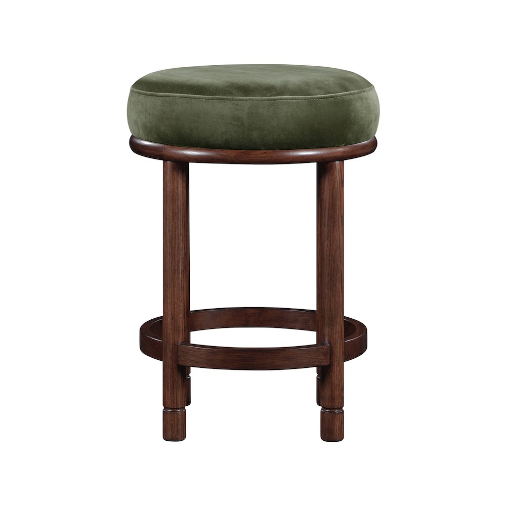 Monette Green Velvet Counter Stool. Picture 2