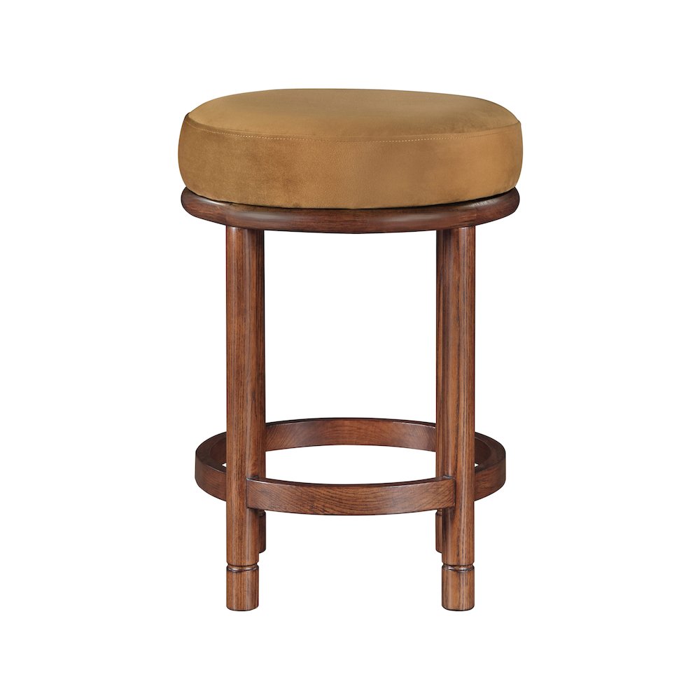 Monette Saddle Velvet Counter Stool. Picture 2