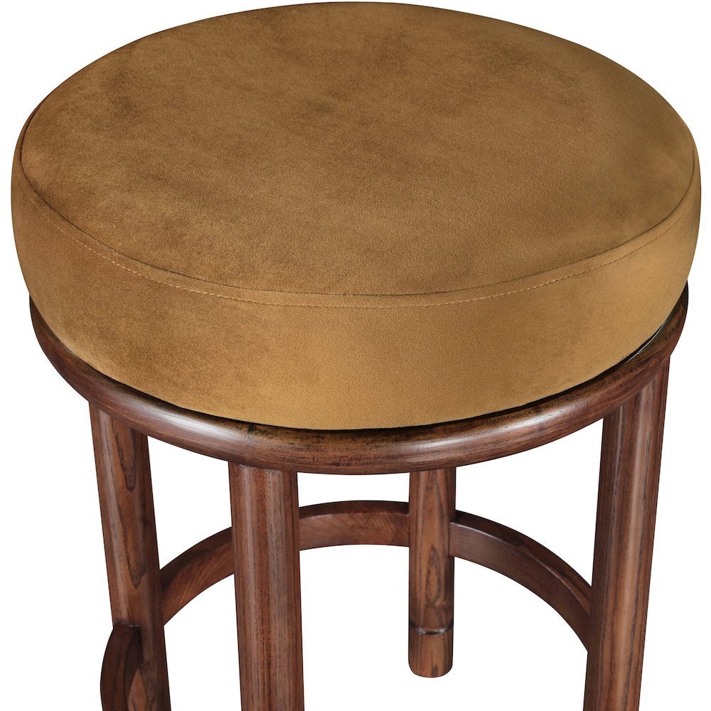 Monette Saddle Velvet Counter Stool. Picture 3