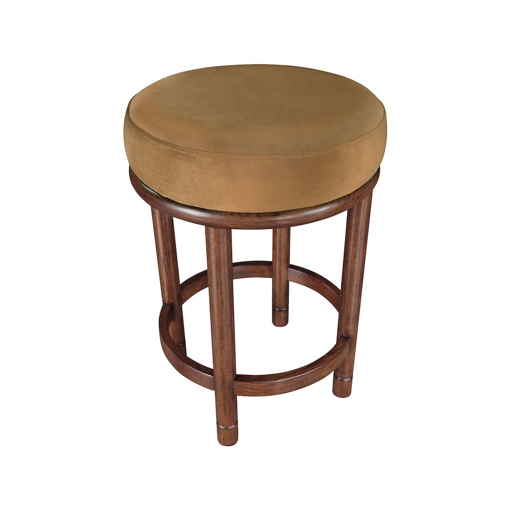 Monette Saddle Velvet Counter Stool. Picture 4