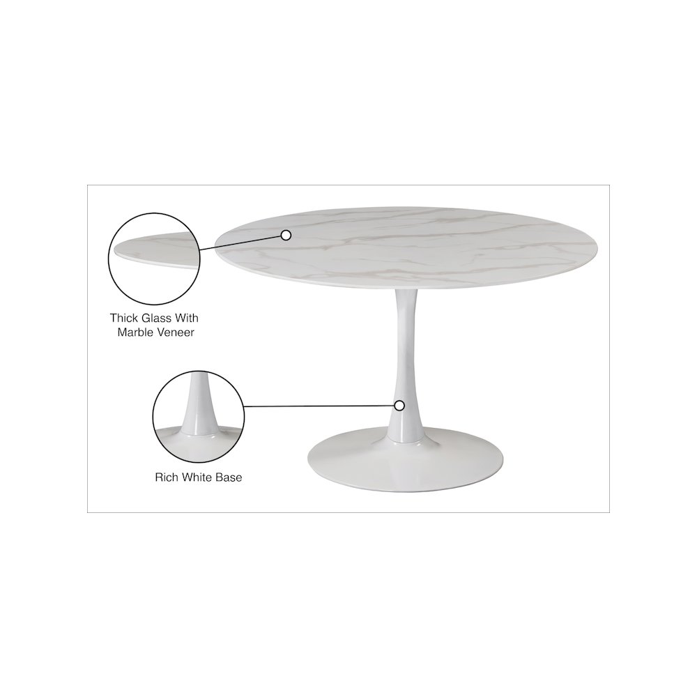 Holly White Dining Table. Picture 4