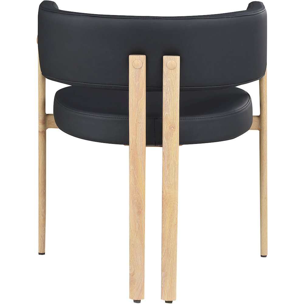 Gideon Black Vegan Leather Dining Chair, Set of 2. Picture 2