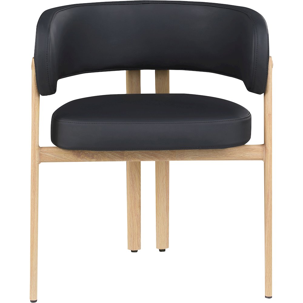 Gideon Black Vegan Leather Dining Chair, Set of 2. Picture 3