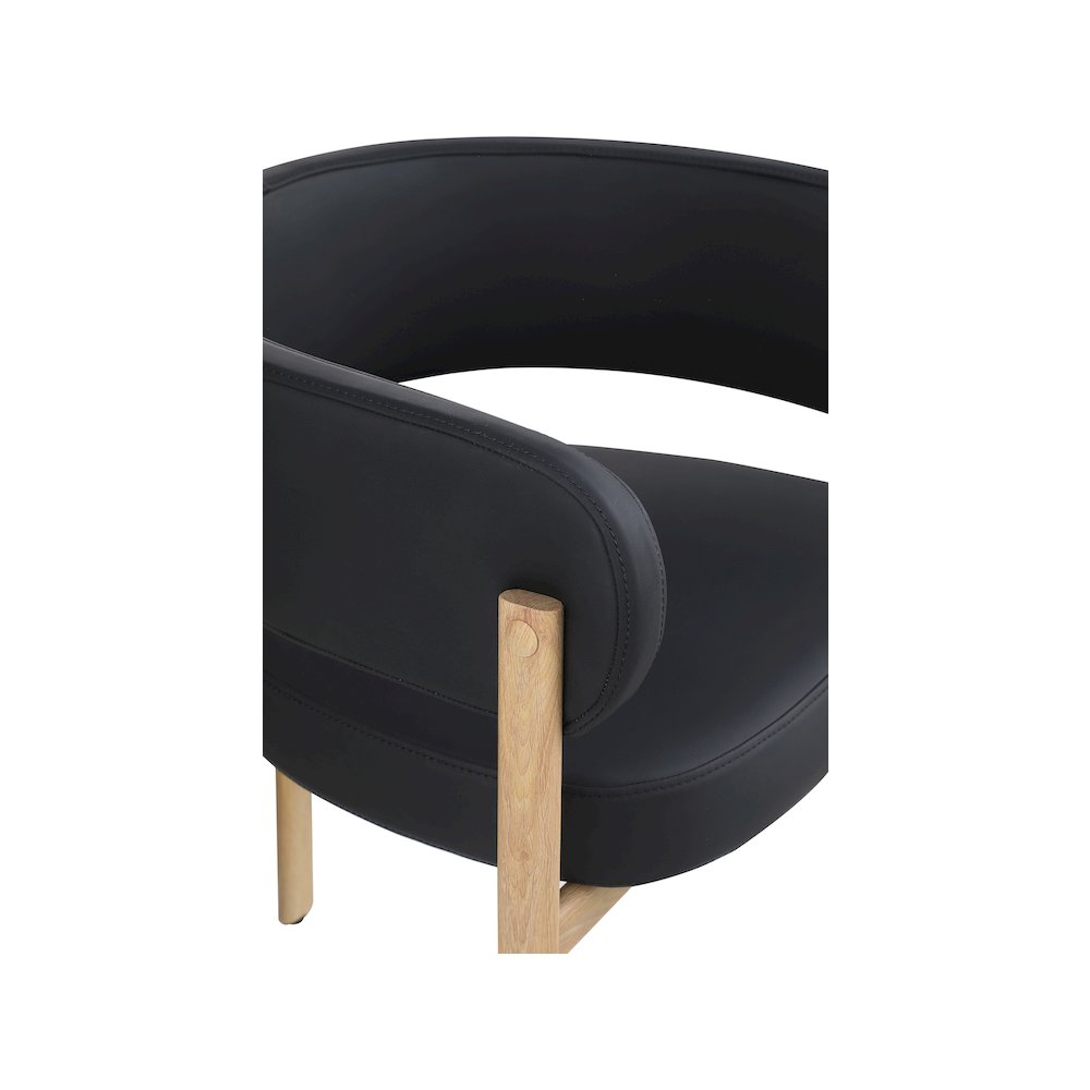 Gideon Black Vegan Leather Dining Chair, Set of 2. Picture 6