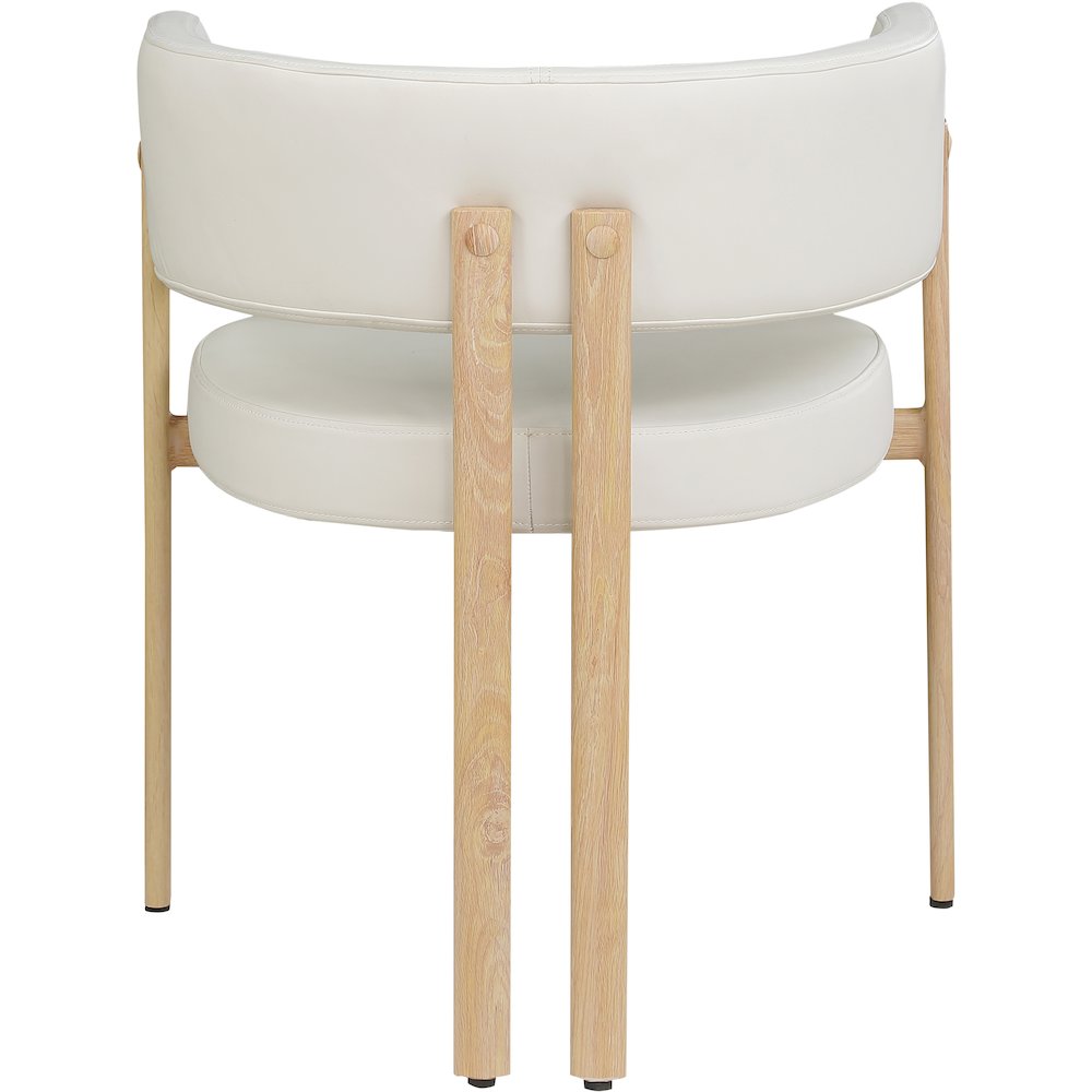Gideon Cream Vegan Leather Dining Chair, Set of 2. Picture 2