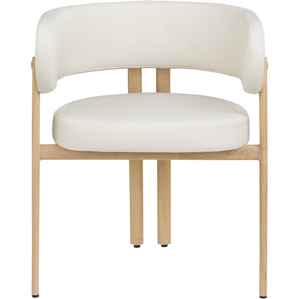 Gideon Cream Vegan Leather Dining Chair, Set of 2. Picture 3