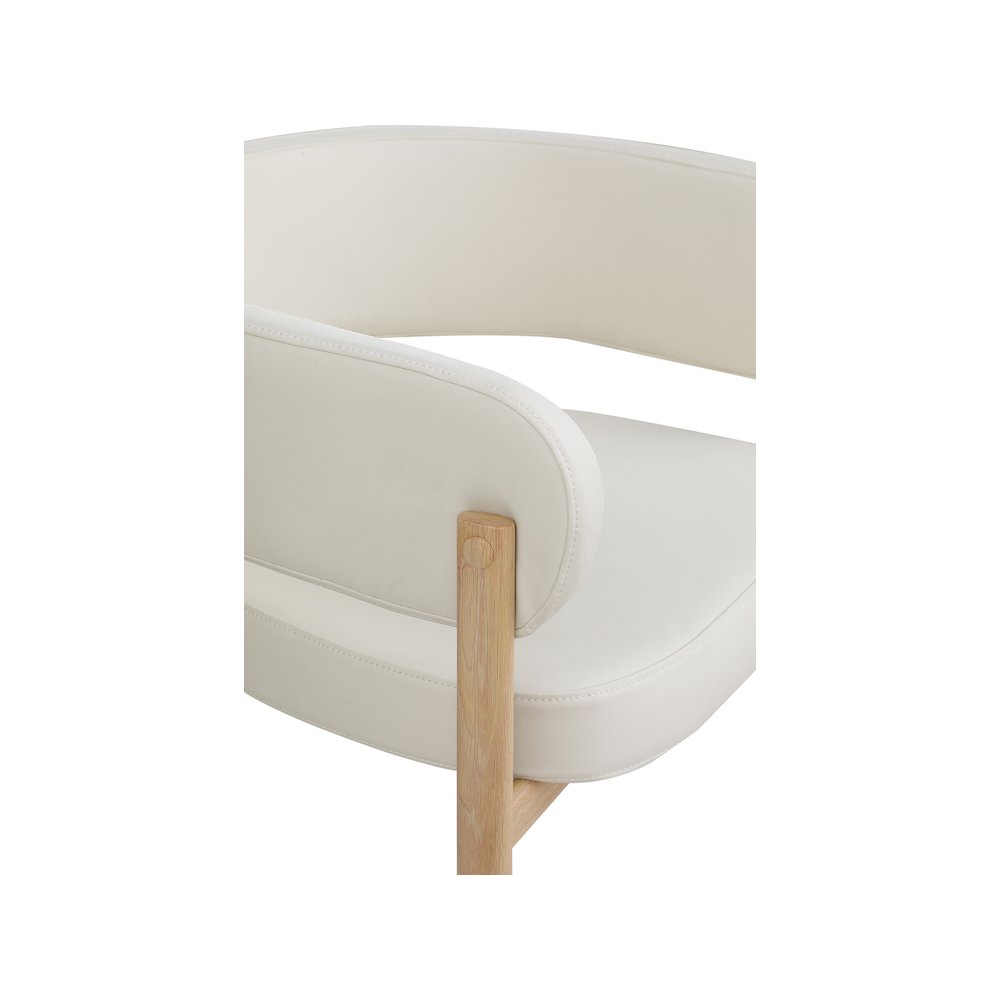 Gideon Cream Vegan Leather Dining Chair, Set of 2. Picture 6